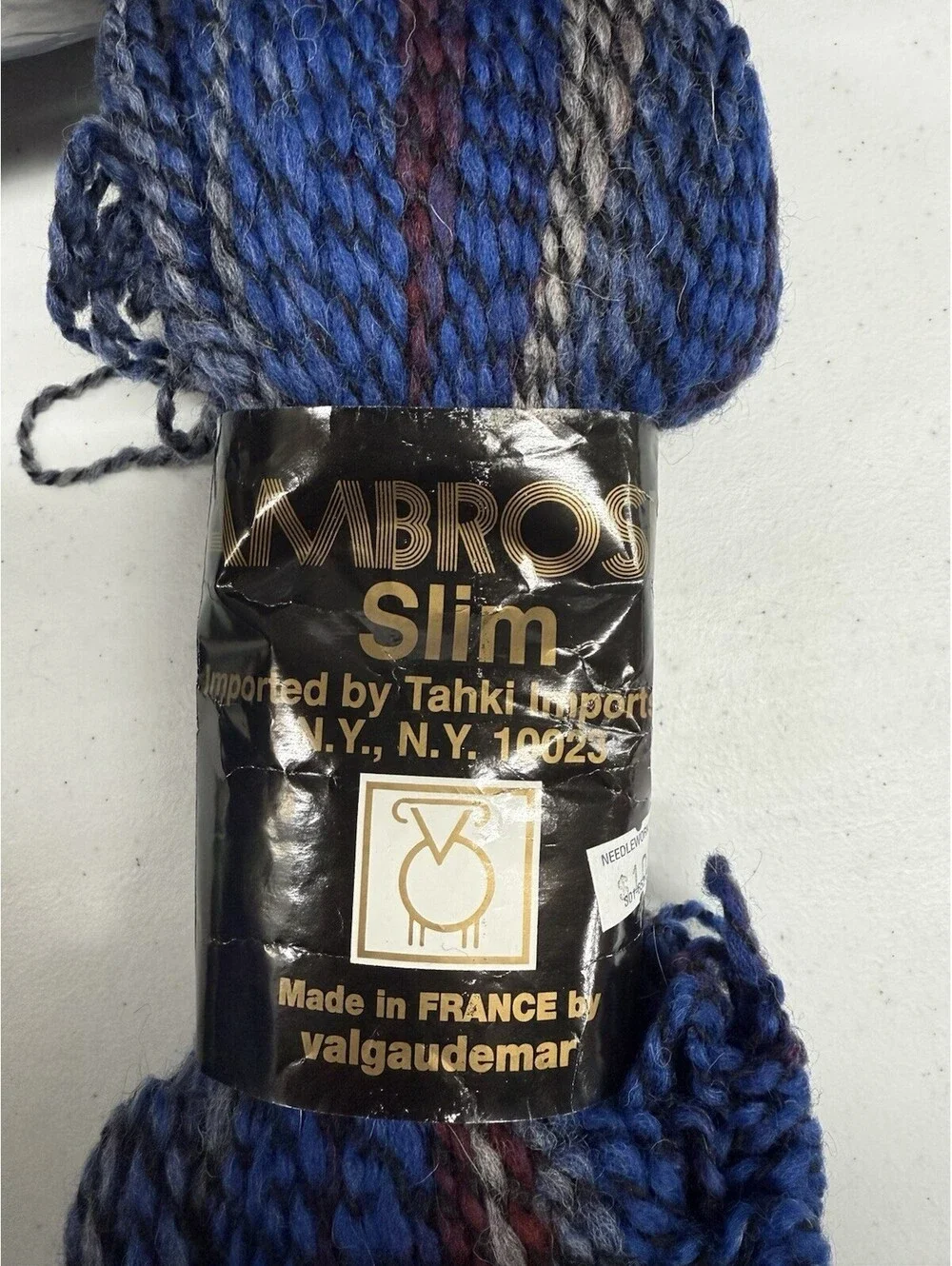 Tahki Imports Ambrosia Slim New Wool Yarn Shade 663 Multi Color 10 Skein Lot